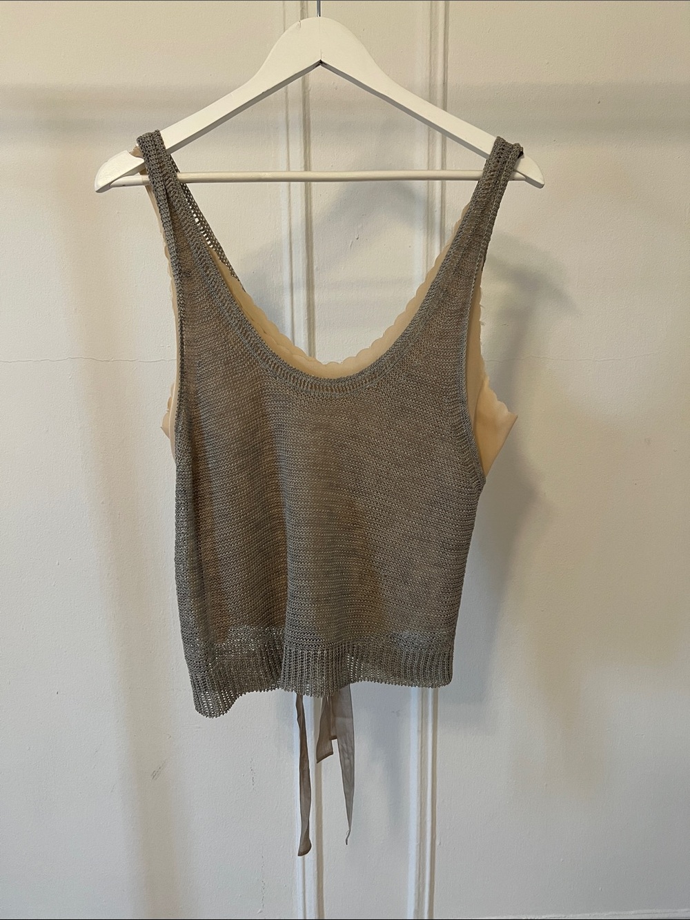 3.1 Phillip Lim Sleeveless Knit Layered Tank Top in Gray
